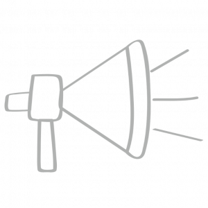 Megaphone icon representing Local Root Marketing’s mission to amplify the voices of small businesses