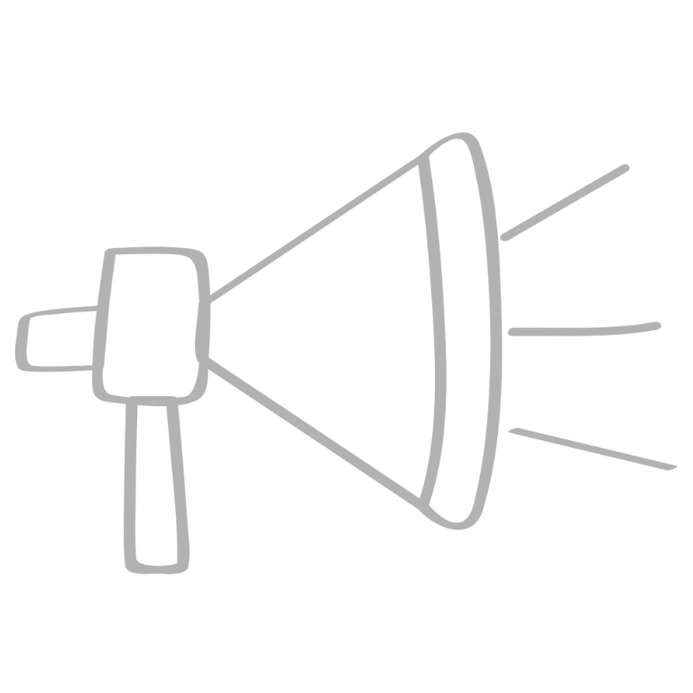 Megaphone icon representing Local Root Marketing’s mission to amplify the voices of small businesses
